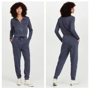 525 America Navy Jumpsuit with Drawstring Waist